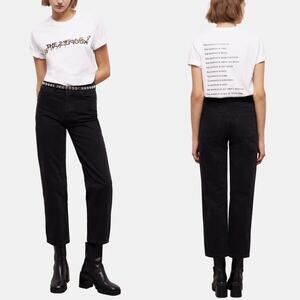 NWT The Kooples Black Washed Straight Cut Jeans Size 29‎
